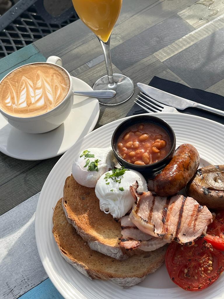 Full Boathouse breakfast with poached eggs