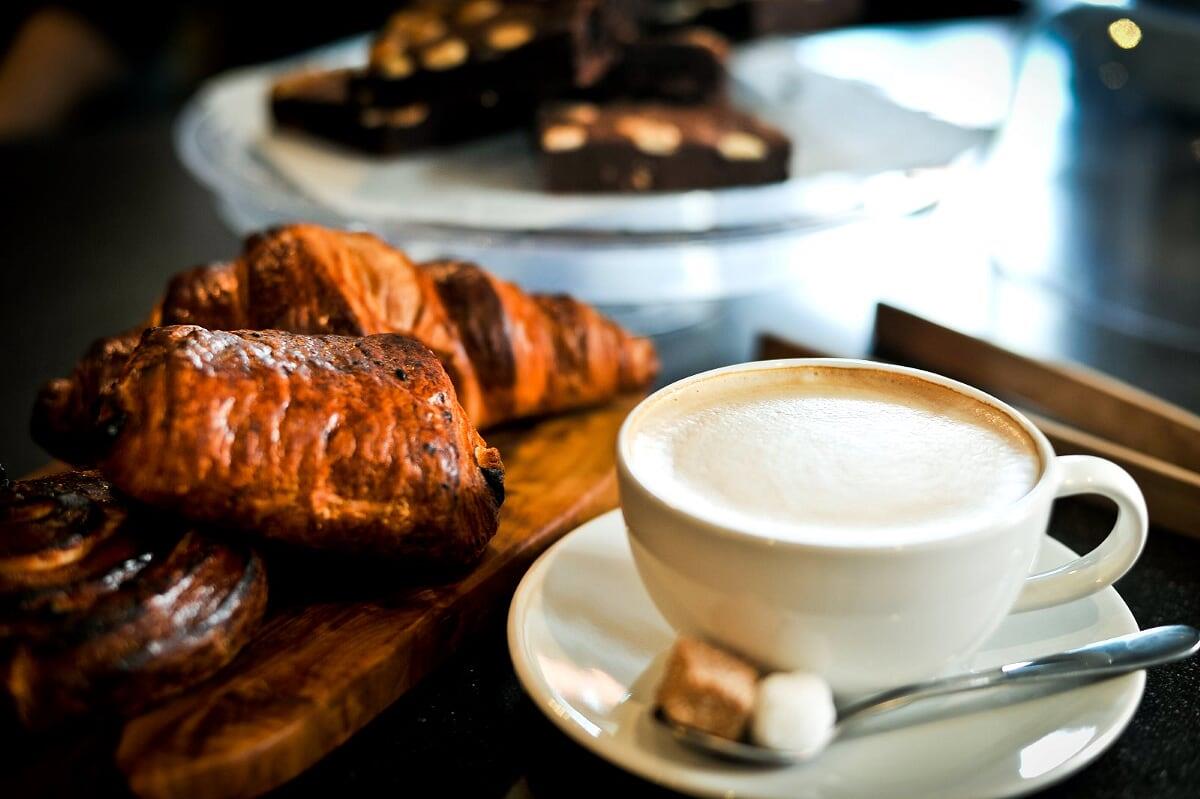 Fresh croissants and morning coffee
